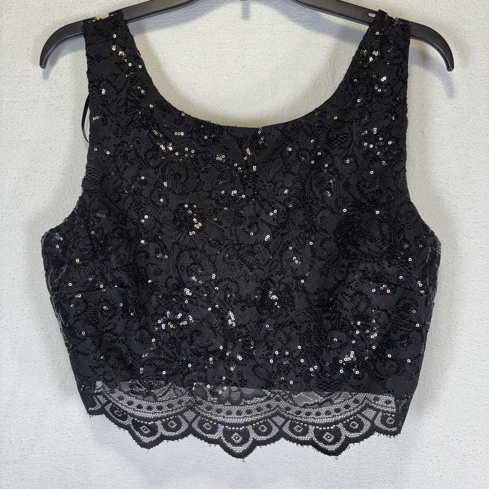 City Studio Women's‎ Two Piece Black/White Polka Dot Prom Size 11